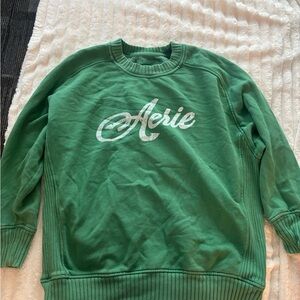 Aerie Forest Green Crew Neck Sweater
